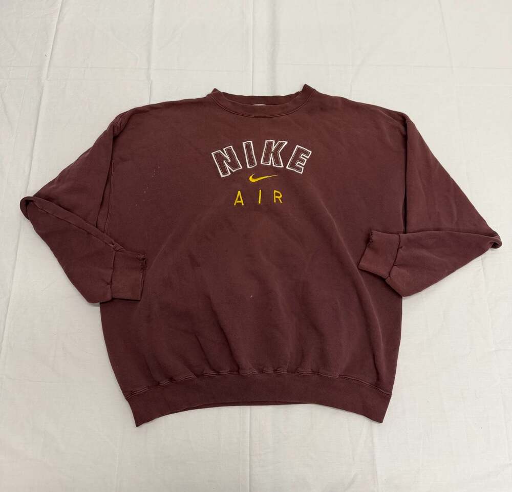 Vintage Nike Air Embroidered Sweatshirt Maroon Size XL